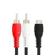 Cable "Y" 0.15 m Jack RCA a 2 Plug RCA