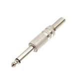 Plug 6.3 mm Mono para Extensión Metálico con Sujeta Cable