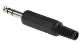 Plug 6.3 mm Estéreo para Extensión Plástico con Sujeta Cable
