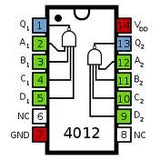 CD4012 CMOS Cuatro Compuertas NAND