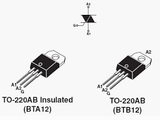Triac 12 A 800 V TO220 BTA12-800BW