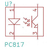 Optoacoplador PC817 Alta Densidad Salida Transistor NPN