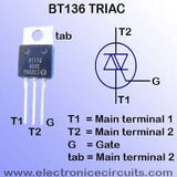Triac 4 A 600 V TO220 BT136-600