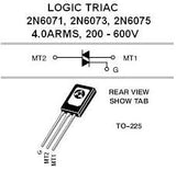 Triac 4 A 600 V TO126 2N6075AG