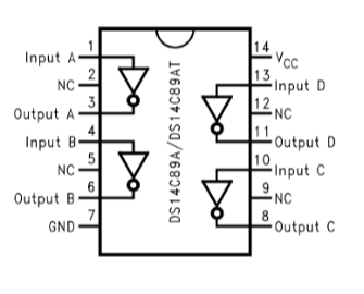 Circuito Integrato DS14C89AN DIP-14 National Semiconductor - Nuovo