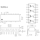 Optoacoplador TLP521-4GB Salida Transistor