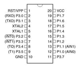 AT89C2051-24PU CMOS Microcontrolador 8 Bits, CMOS de Alto Rendimiento