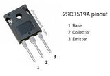 Juego de Transistores 2SA1386 + 2SC3519A Potencia