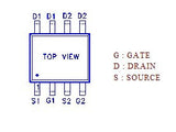 Transistor P2503NPG Mosfet Pequeña Señal  CH-N y CH-P 30 V 7 A