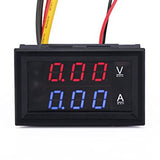 Voltímetro y Amperímetro Digital de Carátula 0-100 VCD 0-10 ACD Tres Dígitos