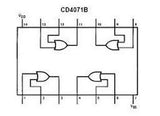 CD4071 CMOS Cuatro Compuertas OR de 2 Entradas