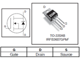 Transistor IRFB3607 Mosfet TO220 CH-N 75 V 80 A