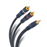 Cable "Y" 1.8 m Plug 3.5 mm Estéreo a 2 Plug RCA Uso Rudo