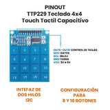 Teclado Matricial Touch Capacitivo 4 X 4