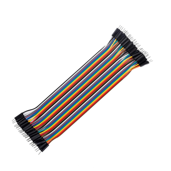 Juego de 10 Cables Jumpers Macho-Macho 20 cm Varios Colores
