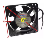 Ventilador Metálico 120 V, 120 mm x 120 mm x 38 mm, 0.2 A