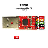 Módulo Convertidor de USB a Serial TTL CP2102