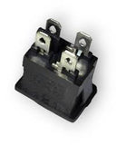 Switch Balancín 10A/125V 6A/250V 2 Polos, 1 Tiros, 2 Posiciones Enclave (ON-OFF) Rectangular Mini Negro