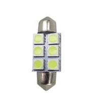 Foco Automotriz S8 Toldo 12 V de 6 LEDs 5050 Blanco Frío