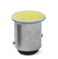 Foco Automotriz Bayoneta 1156 2 Filamentos 12 V LED COB  Fijo/Intermitente Patas Disparejas Blanco Frío