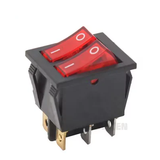 Switch Balancín 20A/125V 16A/250V 2 Polos, 2 Tiros, 2 Posiciones Enclave (ON-OFF) Rectangular Iluminado