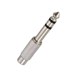 Adaptador Plug 6.3 mm Mono a Jack RCA  Metálico
