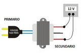 Transformador 12 V 500 mA con Tap Central - Entrada 110 V