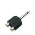 Adaptador "Y" Plug 6.3 mm Mono a 2 Jack RCA