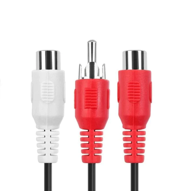 Cable Y 0.15 m Plug RCA a 2 Jack RCA Steren 255-010 conectores dorados  podras disfrutar tu música a una máxima transferencia de señal música  calidad venta de refacciones electronicas venta de