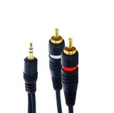 Cable "Y" 1.8 m Plug 3.5 mm Estéreo a 2 Plug RCA Uso Rudo