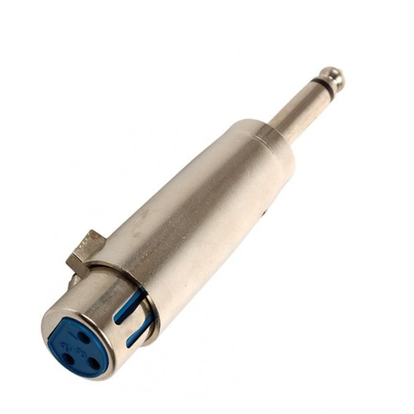 Adaptador Plug 6.3 mm Mono a  Jack Cannon (XLR3)
