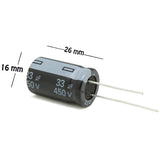Capacitor Electrolítico 33 µF Varios Voltajes