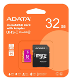 Memoria MicroSD 32 GB Adata  AUSDX64GUICL10 con Adaptador Clase 10