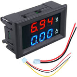 Voltímetro y Amperímetro Digital de Carátula 100 V 10 A
