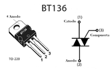 Triac 4 A 600 V TO220 BT136-600