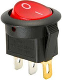 Switch Balancín 13A/125V 6.5A/250V 1 Polo, 1 Tiro, 2 Posiciones Enclave (ON-OFF) Redondo Iluminado