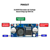 Módulo Elevador de Voltaje 3/32 V a 5/35 V 10 Watts XL6009E1