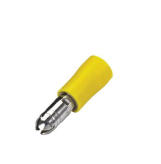 Terminal Eléctrica Faston Macho Redonda .156 mm para Cable 12-10 AWG con Forro