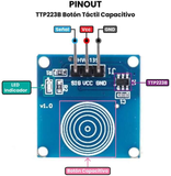 Módulo Interruptor Touch del Sensor TTP223B