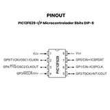PIC12F629-I/P CMOS Microcontrolador Flash-Base 8 Bit