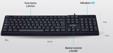 Teclado Alámbrico USB Acteck AC-928946
