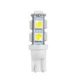 Foco Automotriz Pellizco T10 12 V de 9 LED 5050 Blanco Frío