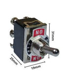 Switch Palanca 10A/125V 6A/250V 2 Polos, 2 Tiros, 3 Posiciones Enclave (ON-OFF-ON) Grande