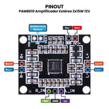 Módulo Amplificador de Audio 2X15 W Clase D Estéreo PAM8610