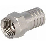 Conector Coaxial Tipo F (Campana) RG-6 con Aro Integrado