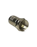 Conector Coaxial Tipo F (Campana) RG-6 con Aro Integrado