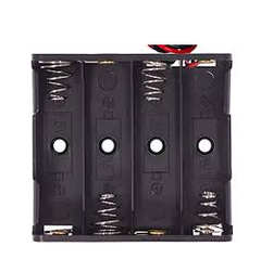 Porta Baterías para 4 Pilas 18650 con Cable