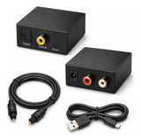 Adaptador de Audio Digital Toslink / Coaxial a Análogo RCA