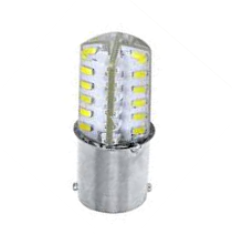 Foco Automotriz Bayoneta 1157 1 Filamentos 12 V de 48 LEDs 3014 Fijo Patas Parejas Blanco Frío