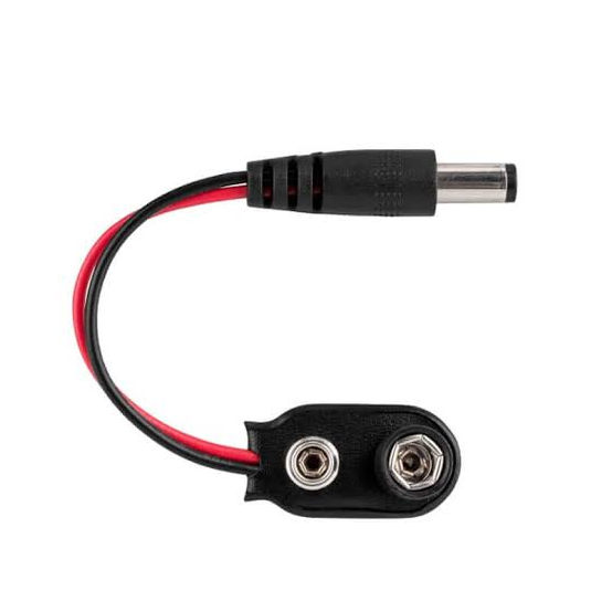 Adaptador Broche 6F22 a Plug Invertido 5.5 mm x 2.1 mm